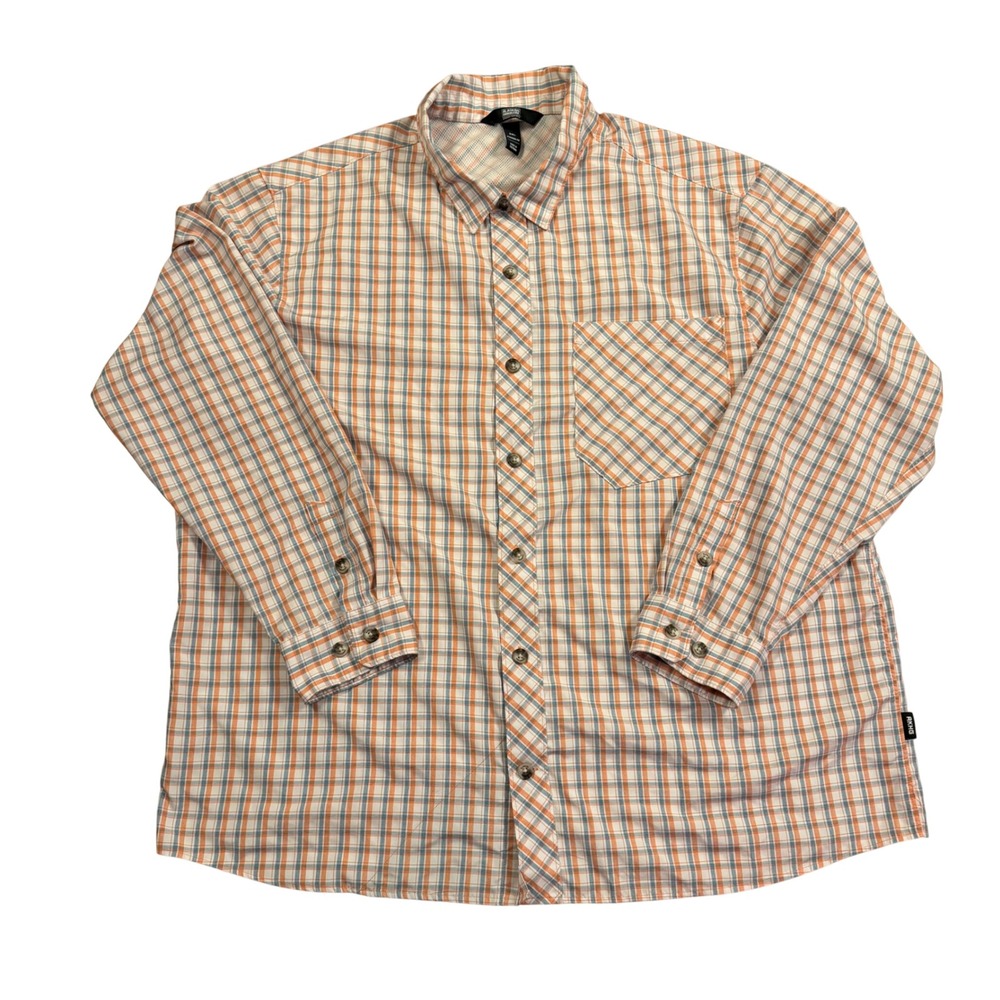 Duluth AKHG Mountain Stream Plaid Hiking‎ Fishing Shirt Mens 2XL Vented Back